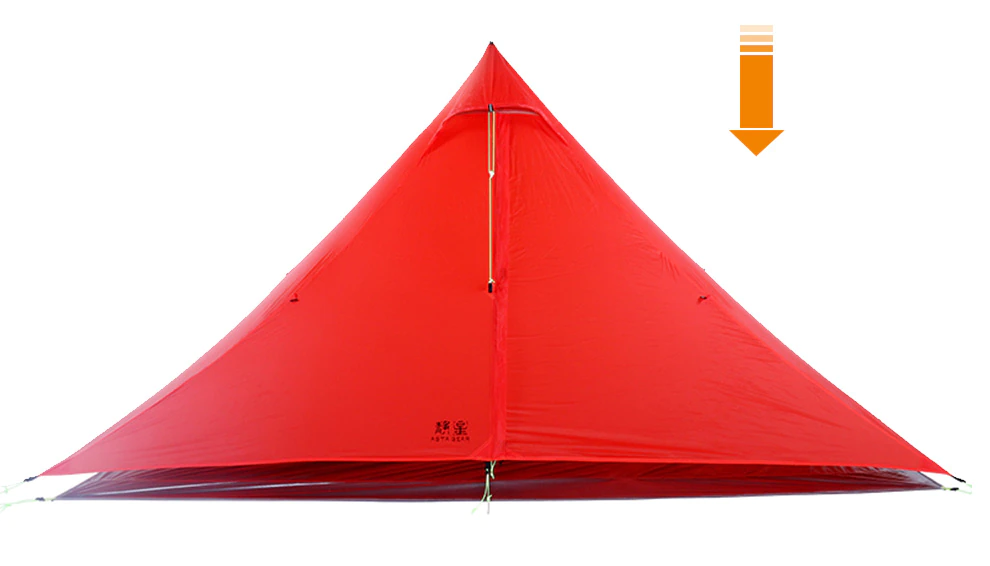 Cheap Goat Tents ASTA Gear Fengyin2  Pyramid 1 2 People Water proof 2 side silicon coating Flysheet Ultralight 4 season Tent Inner Mesh and Poles Tents 